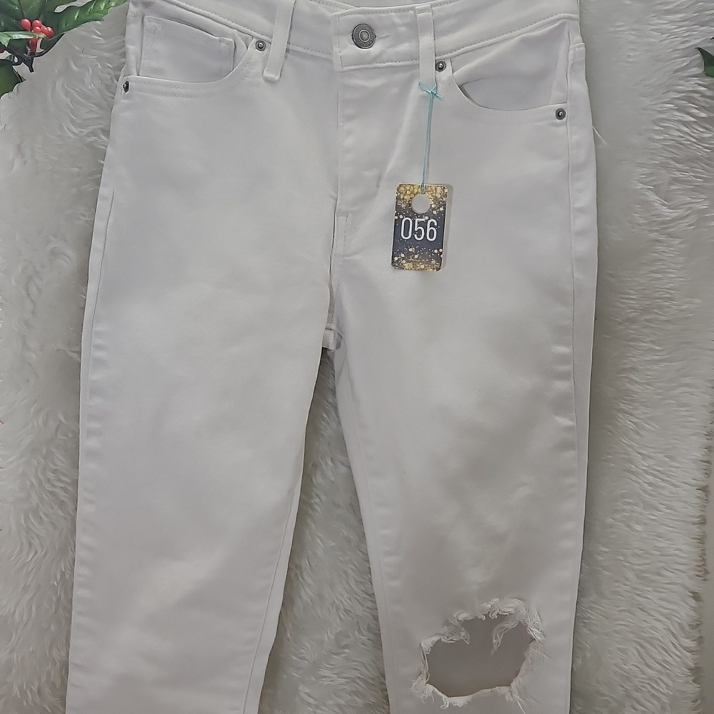 Levi's White Denim Jeans Size 25 721 High Rise Skinny - Picture 17 of 17